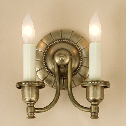 Traditional Brass 2 Light 7.50 inch Wall Sconce