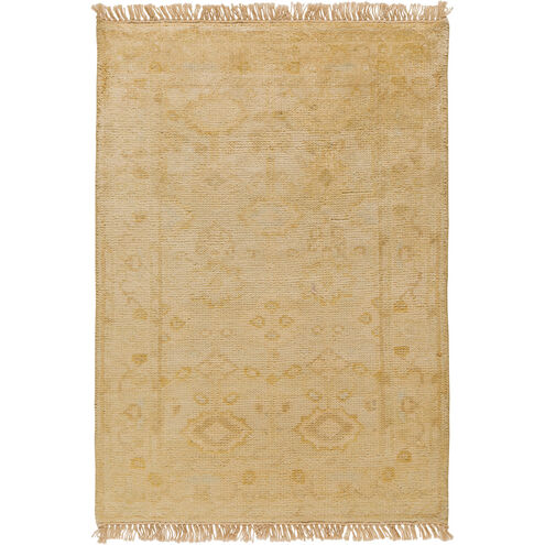 Antique 36 X 24 inch Beige, Mustard, Moss Rug