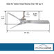 Aviation 60 inch Brushed Nickel/Silver with Silver Blades Ceiling Fan