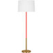 kate spade new york Monroe 61.88 inch 9.00 watt Burnished Brass with Coral Floor Lamp Portable Light in Burnished Brass / Coral