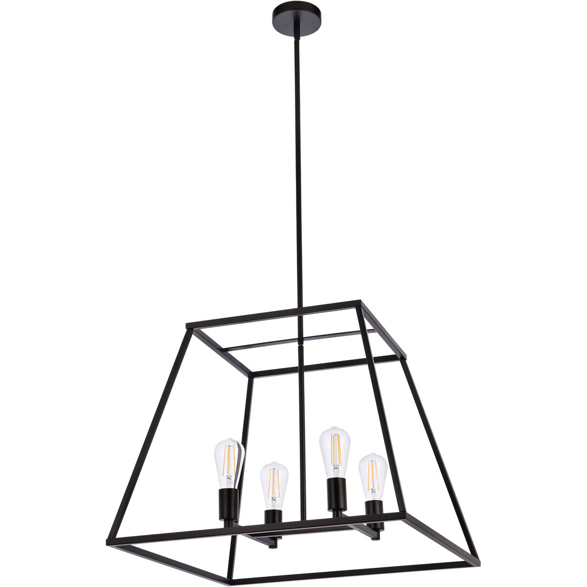 Declan 4 Light 24 inch Black Pendant Ceiling Light