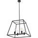 Declan 4 Light 24 inch Black Pendant Ceiling Light