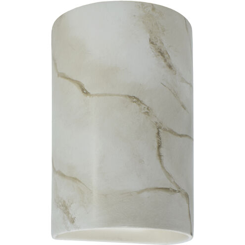 Ambiance 1 Light 12.5 inch Carrara Marble Outdoor Wall Sconce in Incandescent, Large