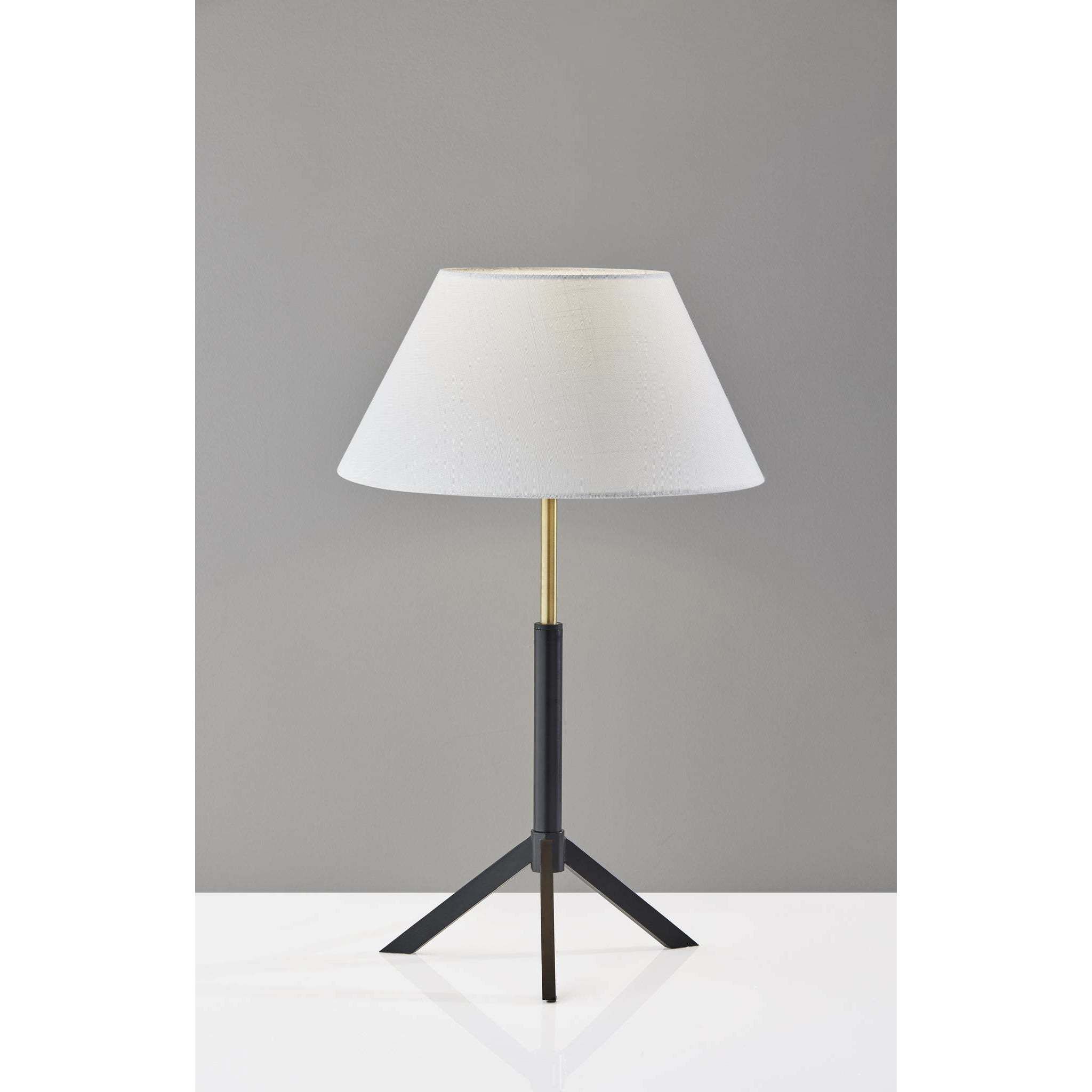 Harvey 24 inch 100 watt Black / Brass Accents Table Lamp Portable Light