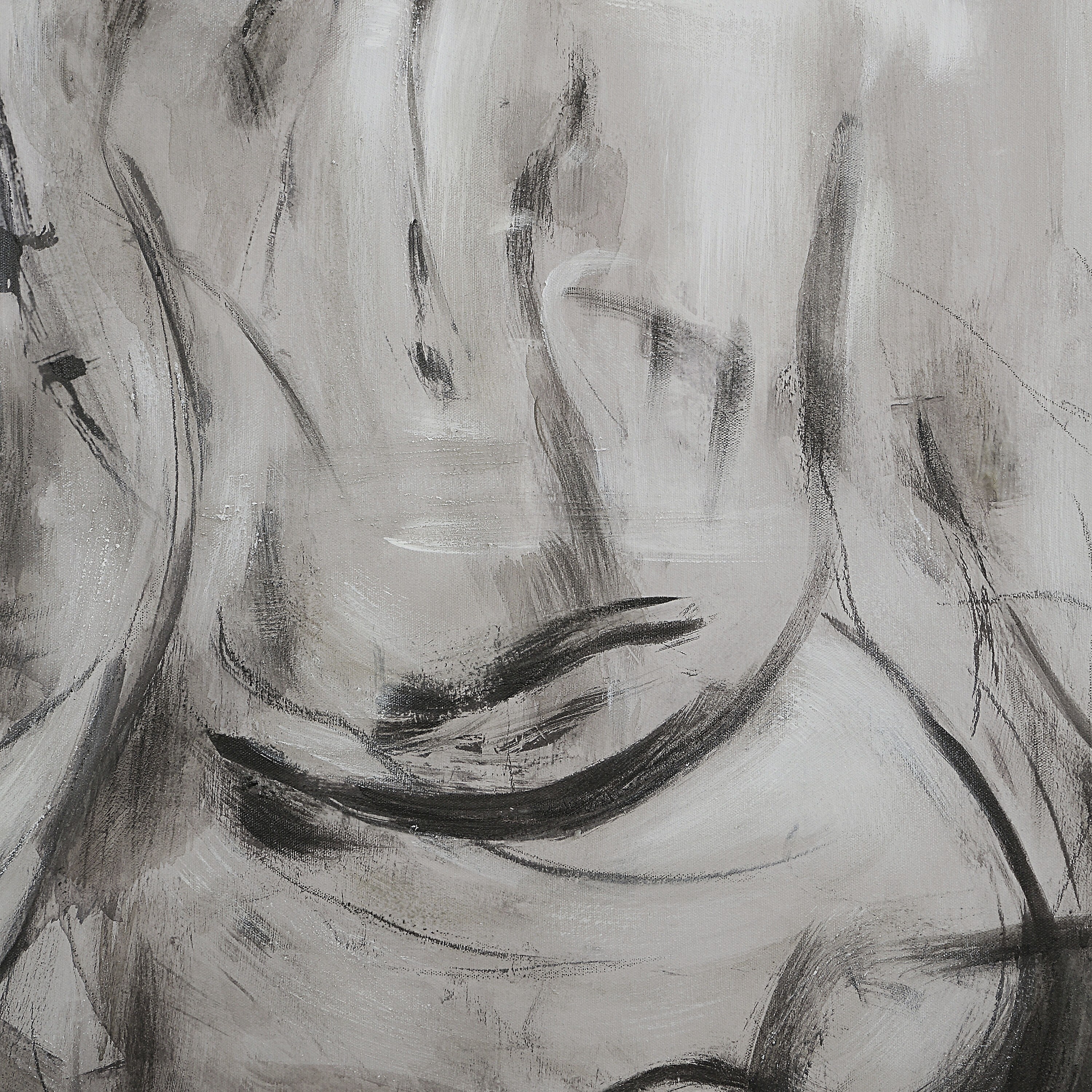 Evelyne Dark Brown Canvas Art