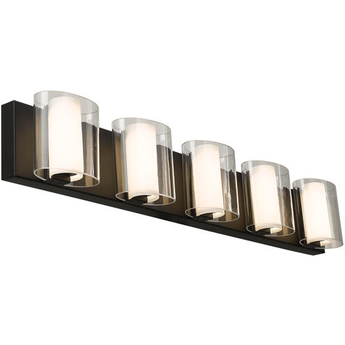 Zoe LED 32 inch Black Bath Vanity Light Wall Light