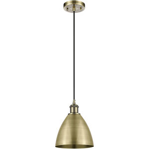 Ballston Dome LED 7.5 inch Antique Brass Mini Pendant Ceiling Light