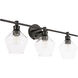 Gene 3 Light 28 inch Black Wall sconce Wall Light
