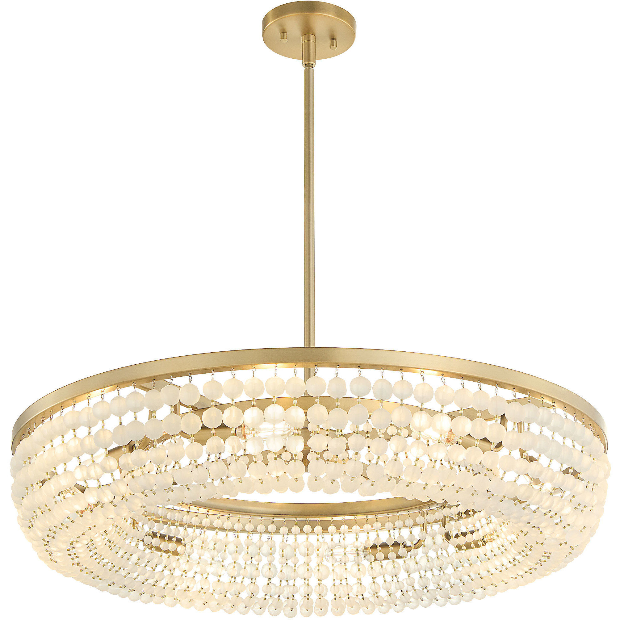 Ophelia 8 Light 30 inch Aged Brass Chandelier Ceiling Light