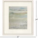 Serene is Sea White and Beige and Blue and Green Framed Art