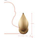 Petal Reign 1 Light 6.25 inch Brass Kisser Wall Sconce Wall Light