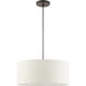 Meadow 3 Light 18 inch English Bronze Drum Pendant Ceiling Light 