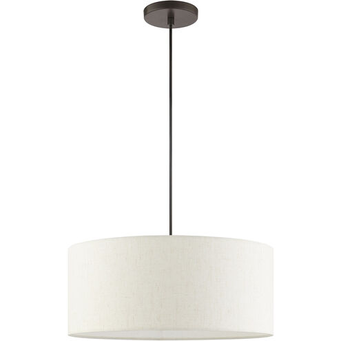 Meadow 3 Light 18 inch English Bronze Drum Pendant Ceiling Light