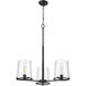 Callista 3 Light 28 inch Matte Black Chandelier Ceiling Light