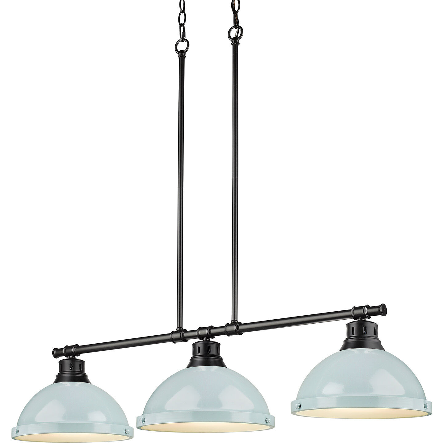 Yep Duncan Island Light Ceiling Light in Matte Black, Seafoam