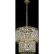 Windsor 7 Light 24.75 inch French Gold and Matte Black Chandelier Ceiling Light