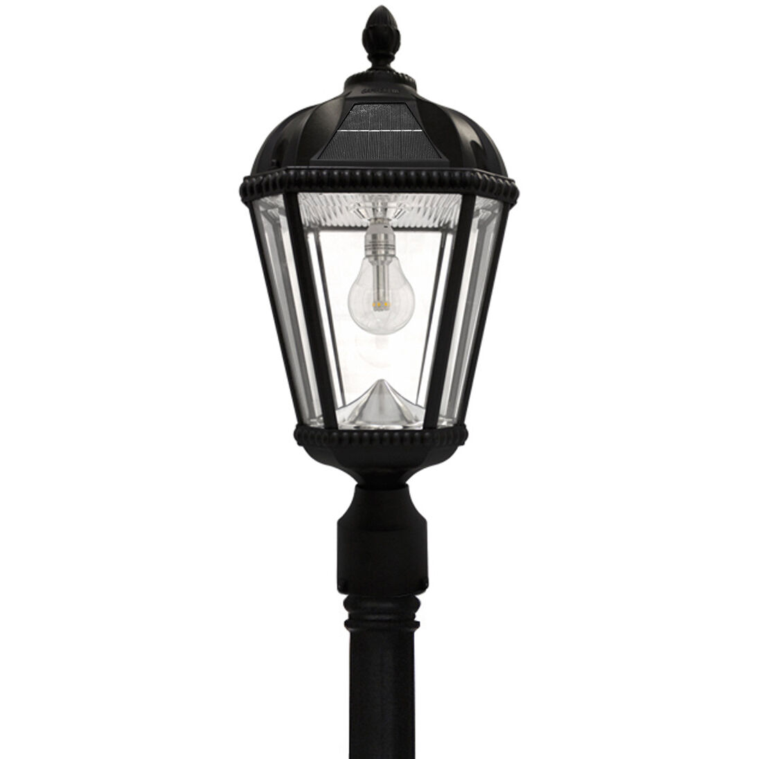 Royal LED 87 inch Black Lamp Post Set, Solar