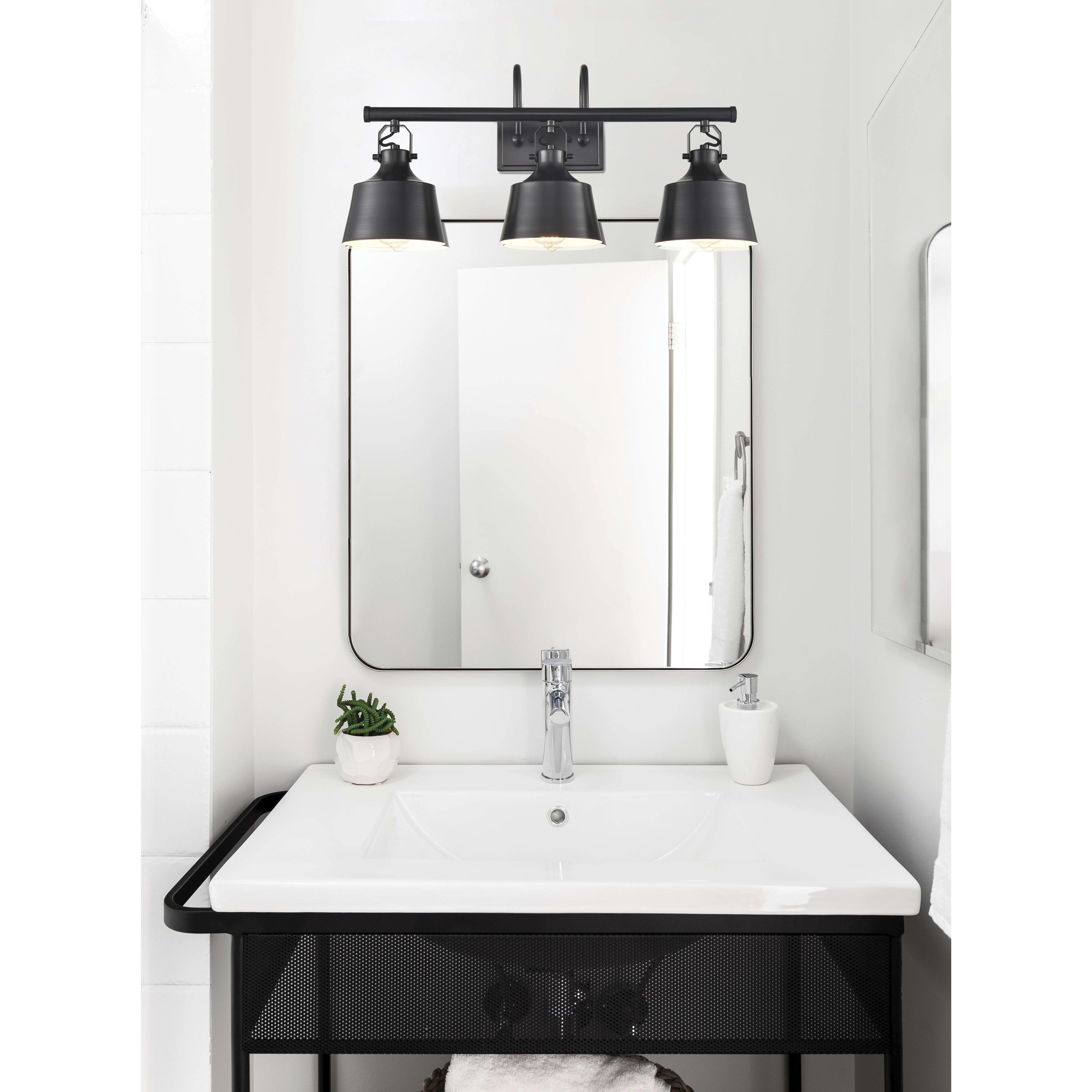 Auralume Provin LED 28.38 inch Matte Black Bath Vanity Light Wall Light