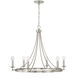 Elijah 6 Light 30 inch Brushed Nickel Chandelier Ceiling Light