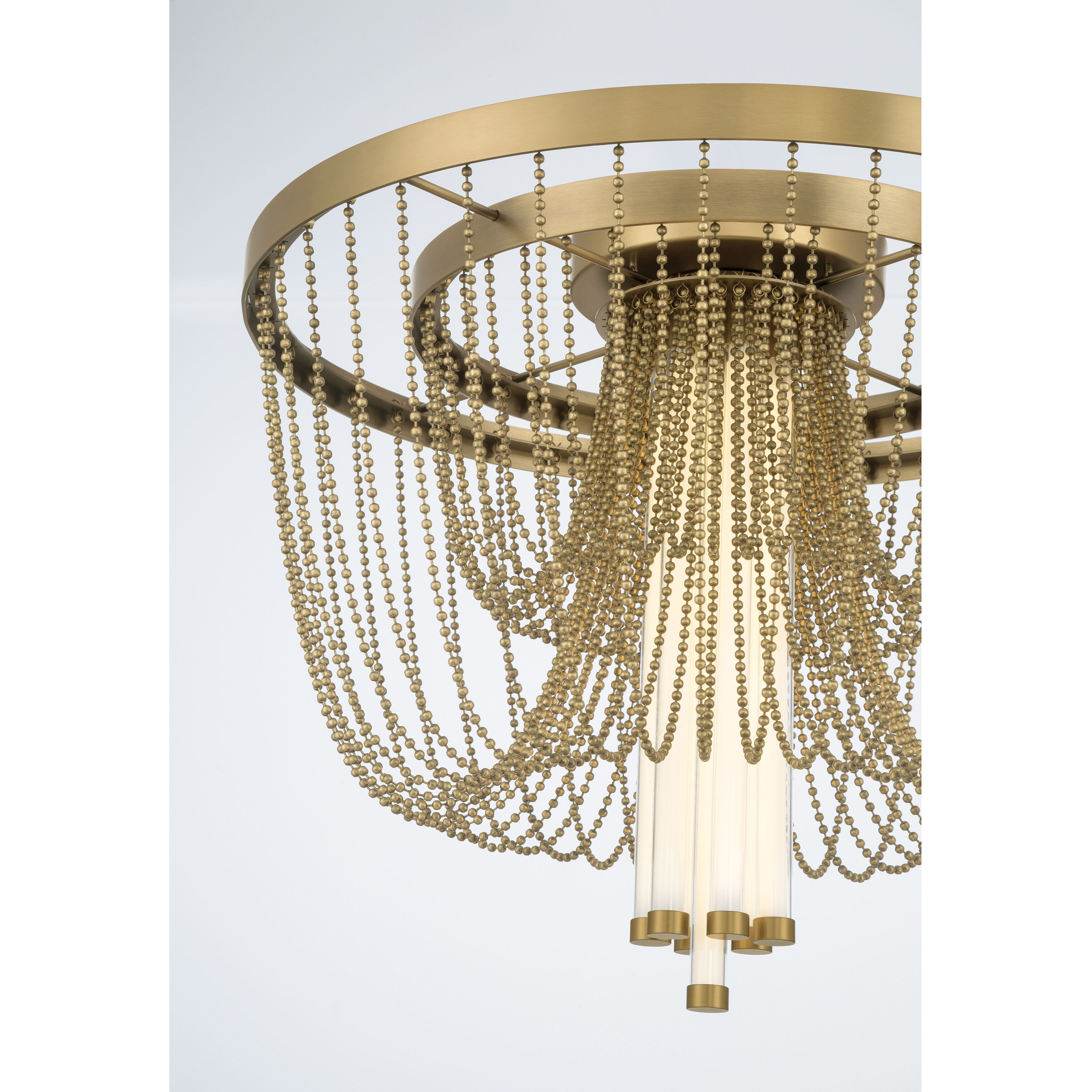 Jezelle LED 24 inch Legacy Brass Flush Mount Ceiling Light