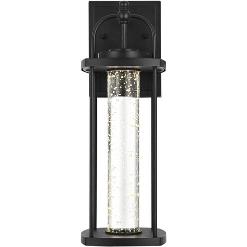 Zev 1 Light 15 inch Black Outdoor Wall Sconce