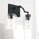 Carter 2 Light 14 inch Matte Black Vanity Light Wall Light