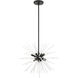 Uptown 6 Light 20 inch Black Pendant Chandelier Ceiling Light