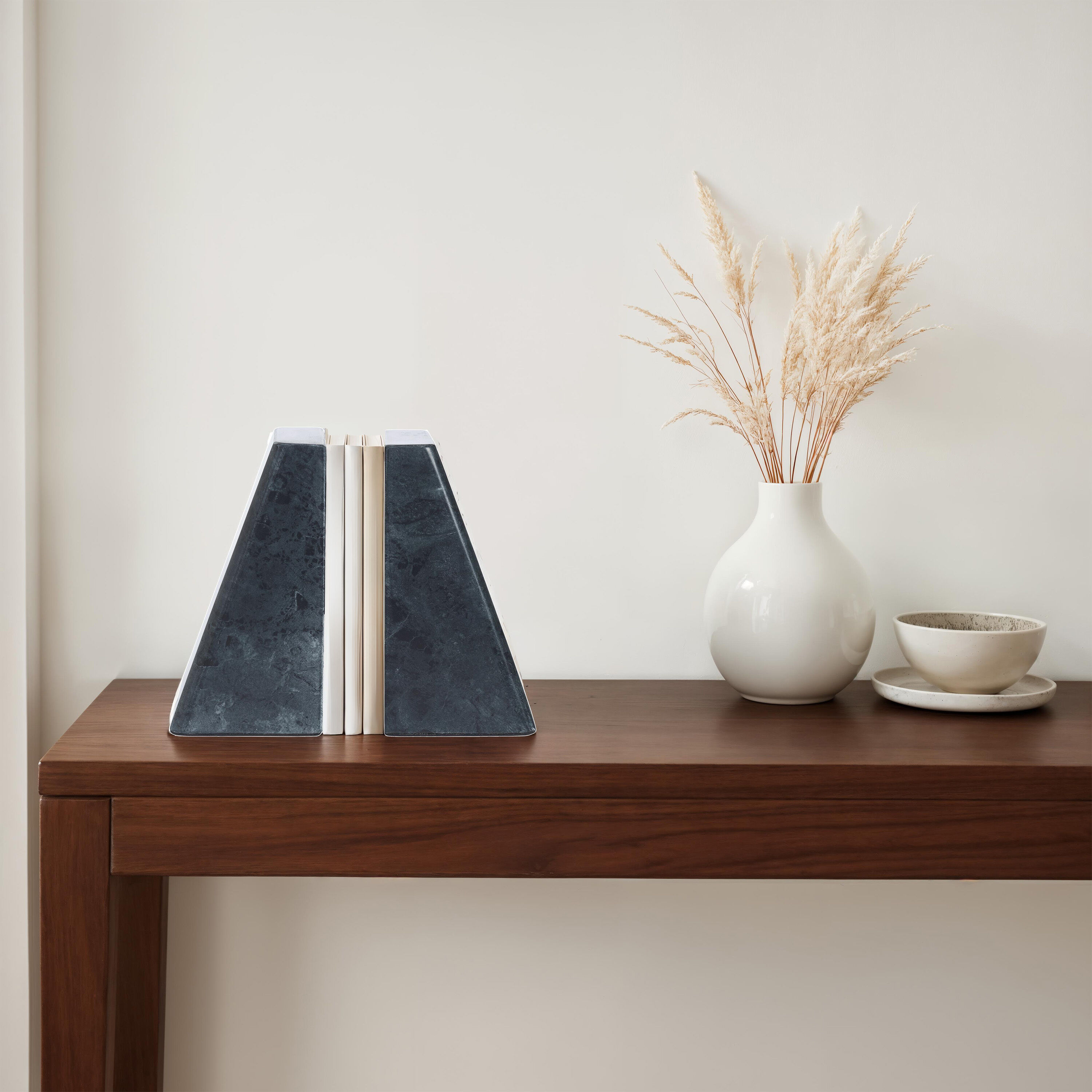 Poema 4.3 inch Green Marble Bookends, Set of 2