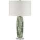 Zowan 29.25 inch 150 watt Green and Cream and Clear Table Lamp Portable Light