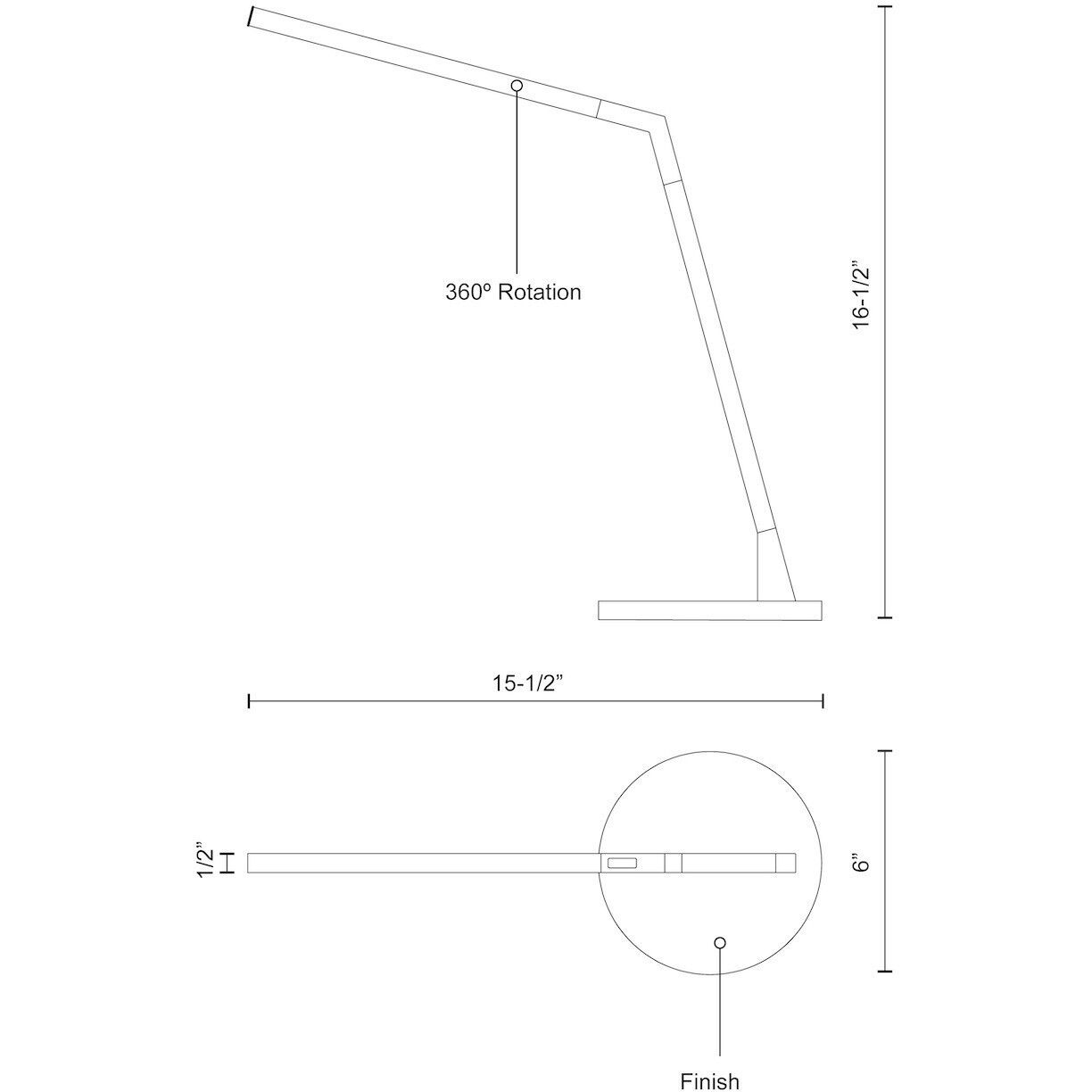 Miter 16.5 inch 12.00 watt Brushed Gold Table Lamp Portable Light