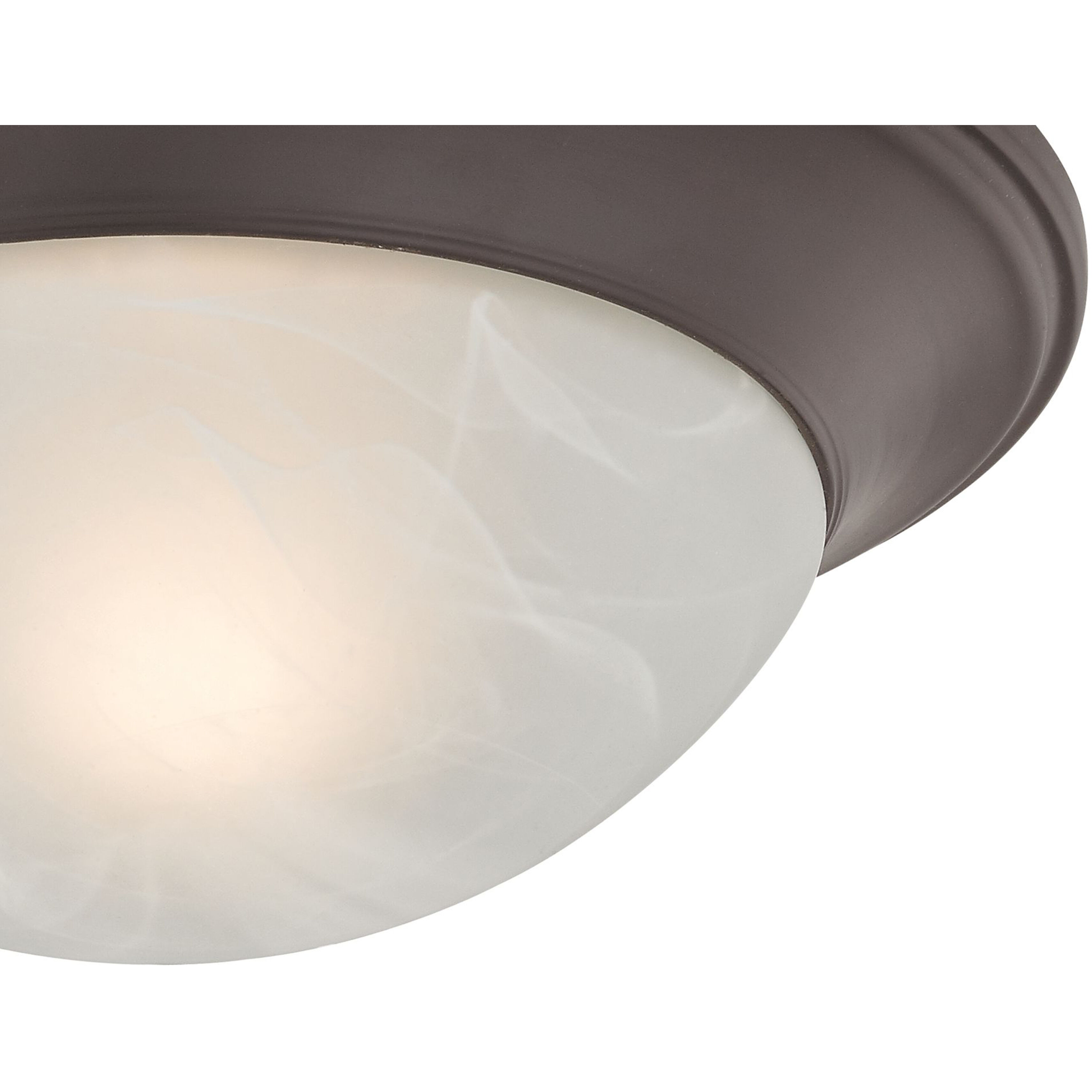 Fluor 1 Light 12 inch Oil Rubbed Bronze Flush Mount Ceiling Light