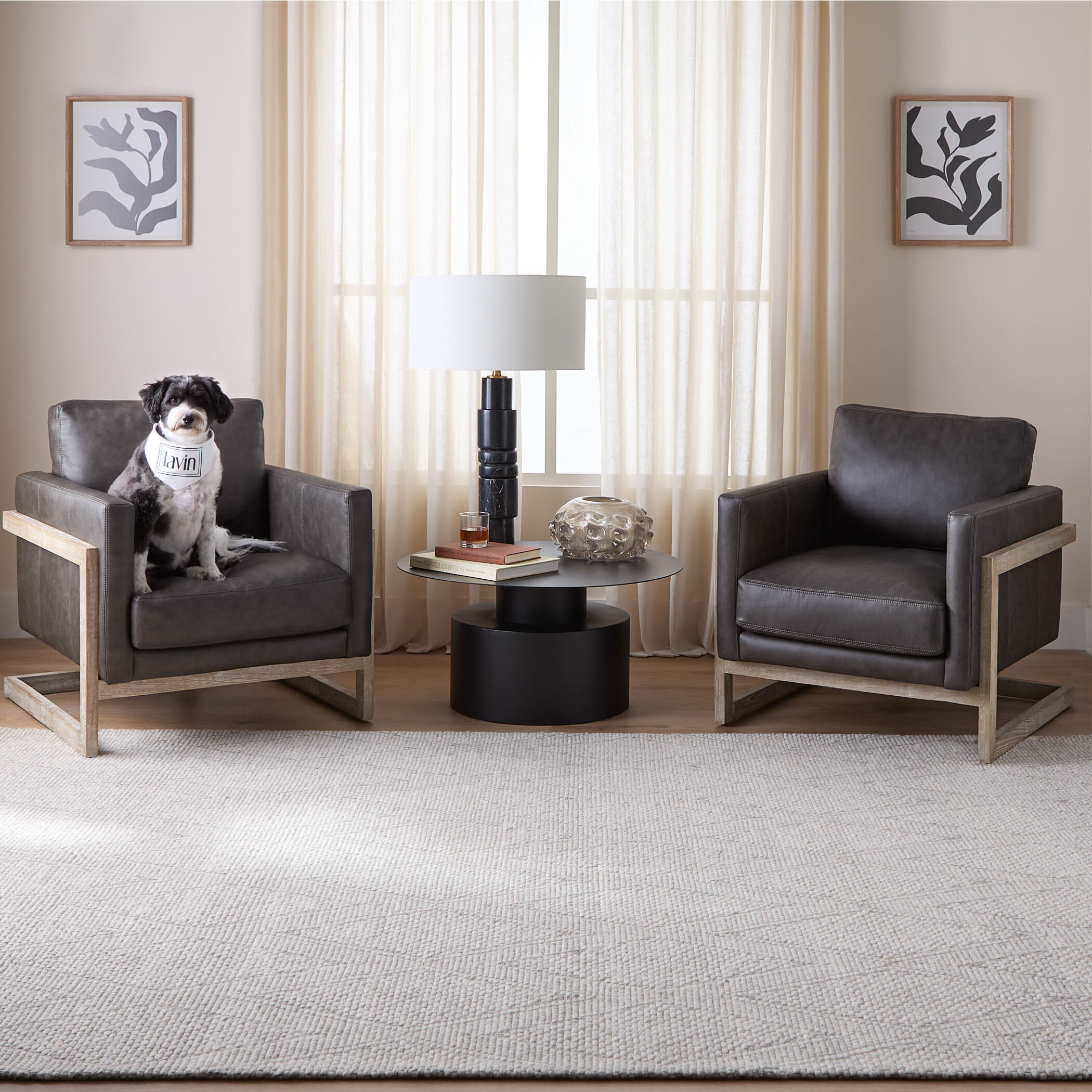 Natural Luxe 114 X 79 inch Light Grey Rug in 6 x 9