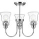Maritime 3 Light 18 inch Polished Chrome Semi-Flush Mount Convertible Ceiling Light