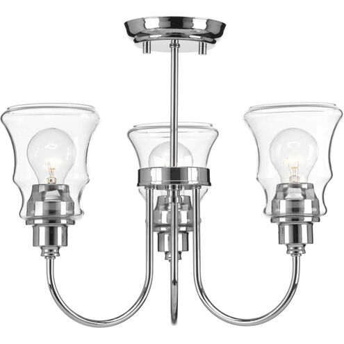 Maritime 3 Light 18 inch Polished Chrome Semi-Flush Mount Convertible Ceiling Light
