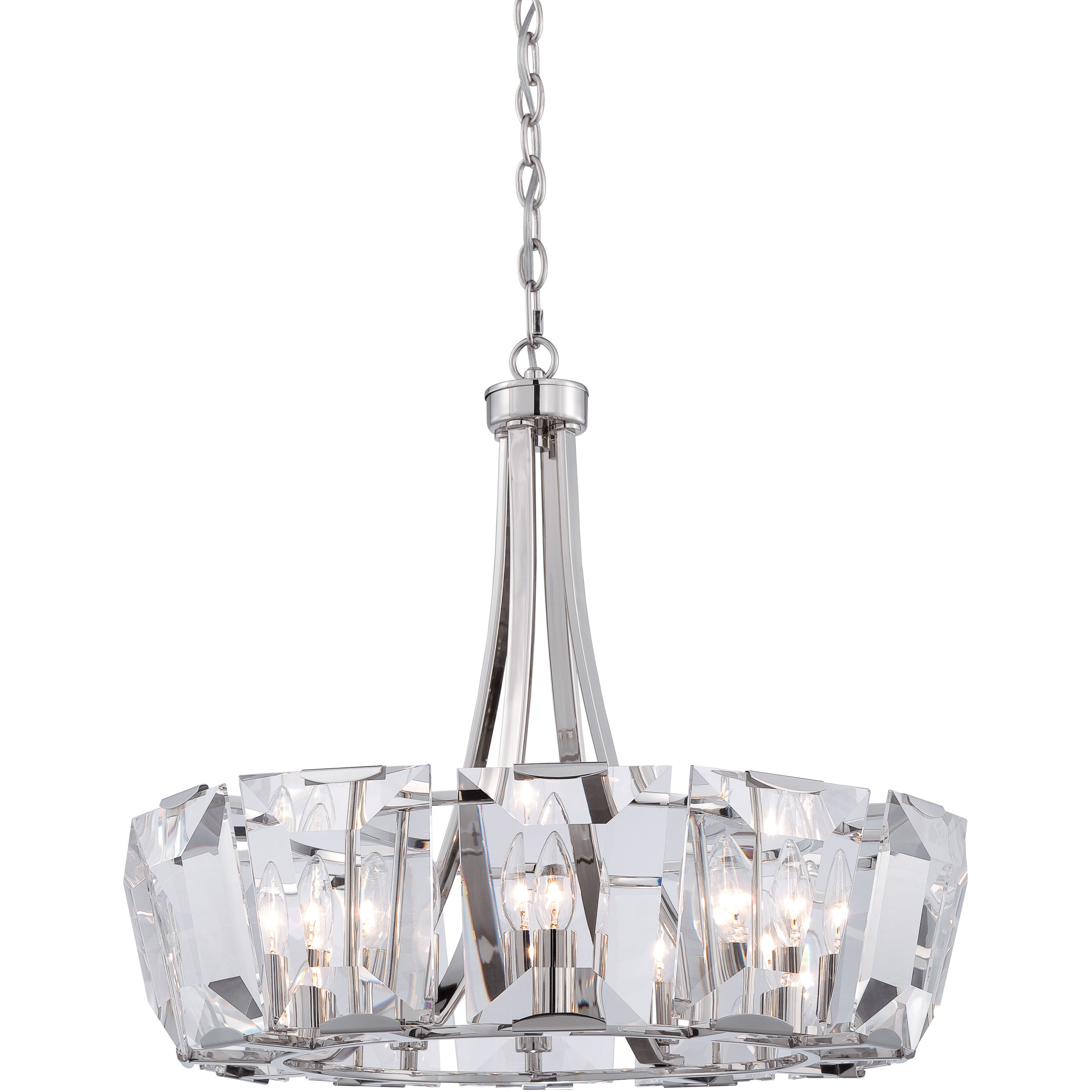 Castle Aurora 12 Light 25.5 inch Polished Nickel Chandelier Ceiling Light