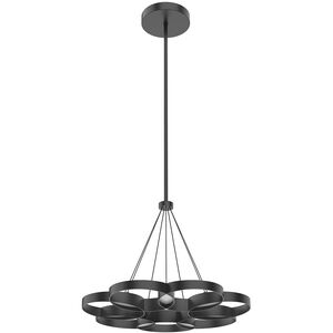 Maestro LED 25.75 inch Black with Gold Chandelier Ceiling Light