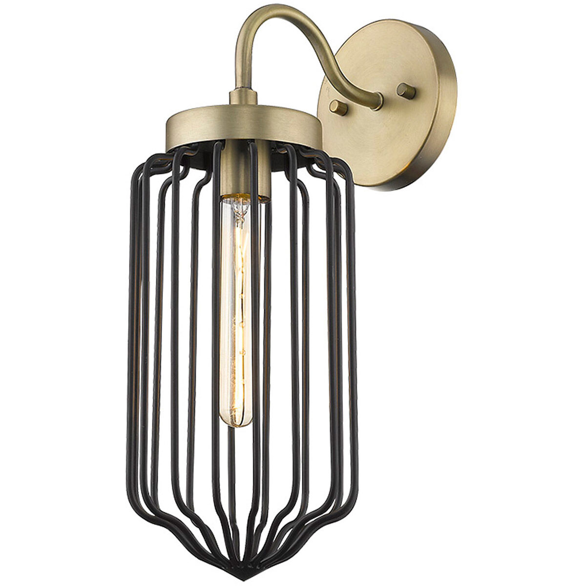 Reece 1 Light 6 inch Aged Brass Sconce Wall Light