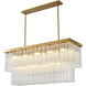 Canada 14 Light 48 inch Satin Brass Chandelier Ceiling Light