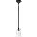 Neighborhood Gwyneth 1 Light 5 inch Flat Black Mini Pendant Ceiling Light in Clear Seeded, Neighborhood Collection