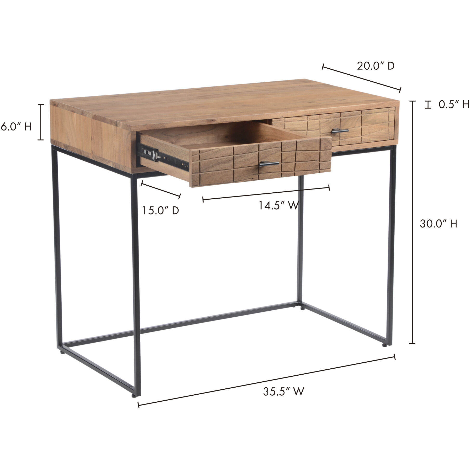 Atelier 36 X 20 inch Natural Desk