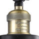 Franklin Restoration Bullet LED 7 inch Black Antique Brass Sconce Wall Light