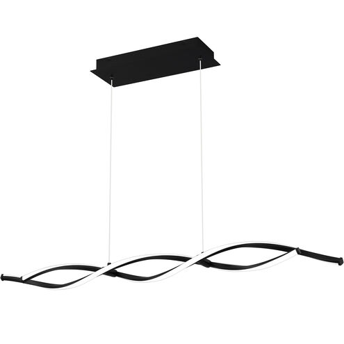 Newport 42 inch Matte Black Island Light Ceiling Light