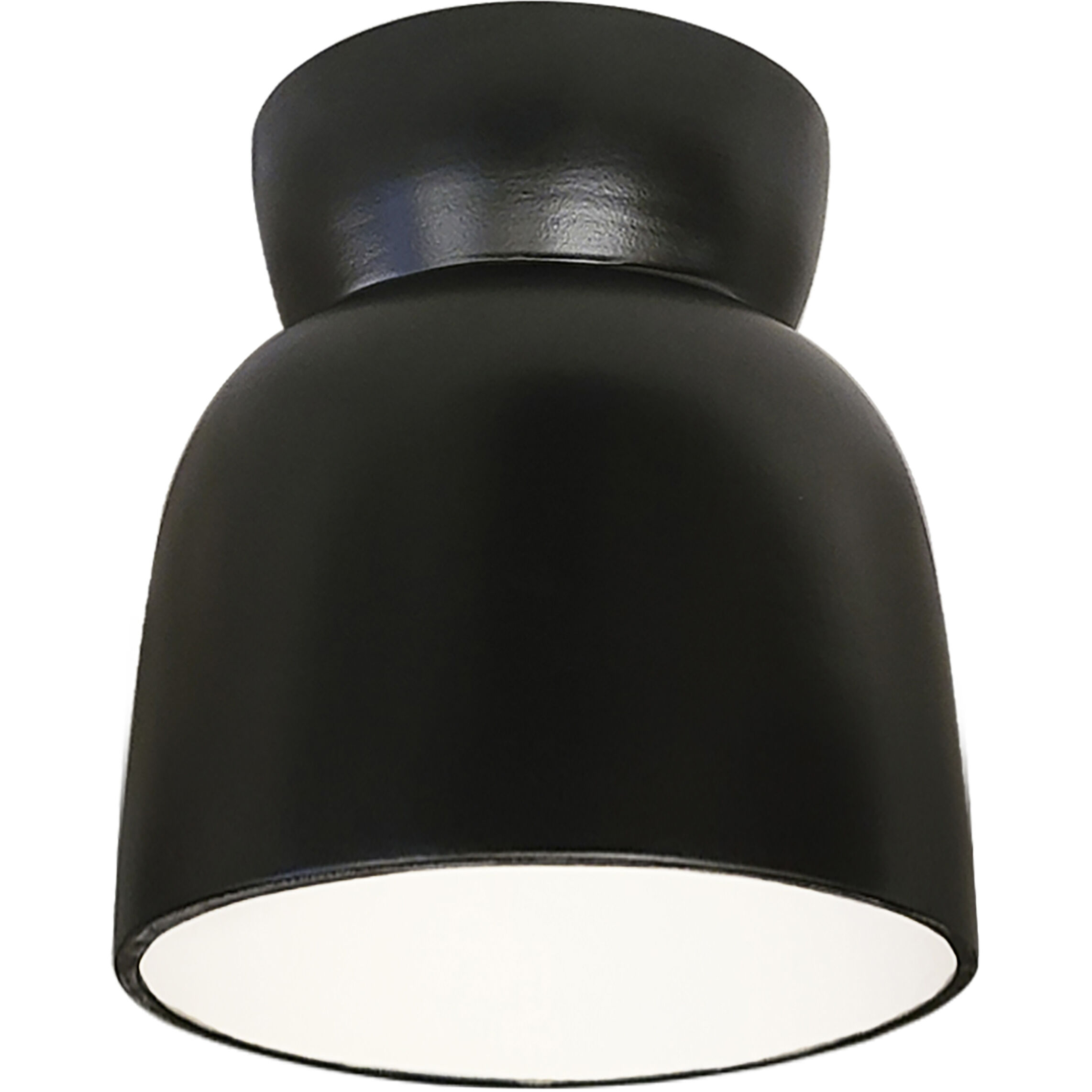 Radiance Collection 1 Light 7.5 inch Carbon Matte Black Flush Mount Ceiling Light