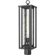Ashland 1 Light 25.38 inch Matte Black Outdoor Post Lantern in Waterglass