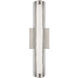 Sean Lavin Cutler LED 18 inch Satin Nickel Sconce Wall Light in Clear Crackle