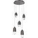 Pebble LED Graphite Chandelier Ceiling Light, Multi-Port