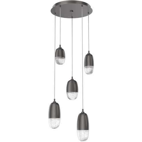 Pebble LED Graphite Chandelier Ceiling Light, Multi-Port