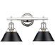 Yep Orwell Vanity Wall Light in Chrome, Matte Black