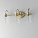Ava 3 Light 22 inch Natural Aged Brass Bath Vanity Wall Light