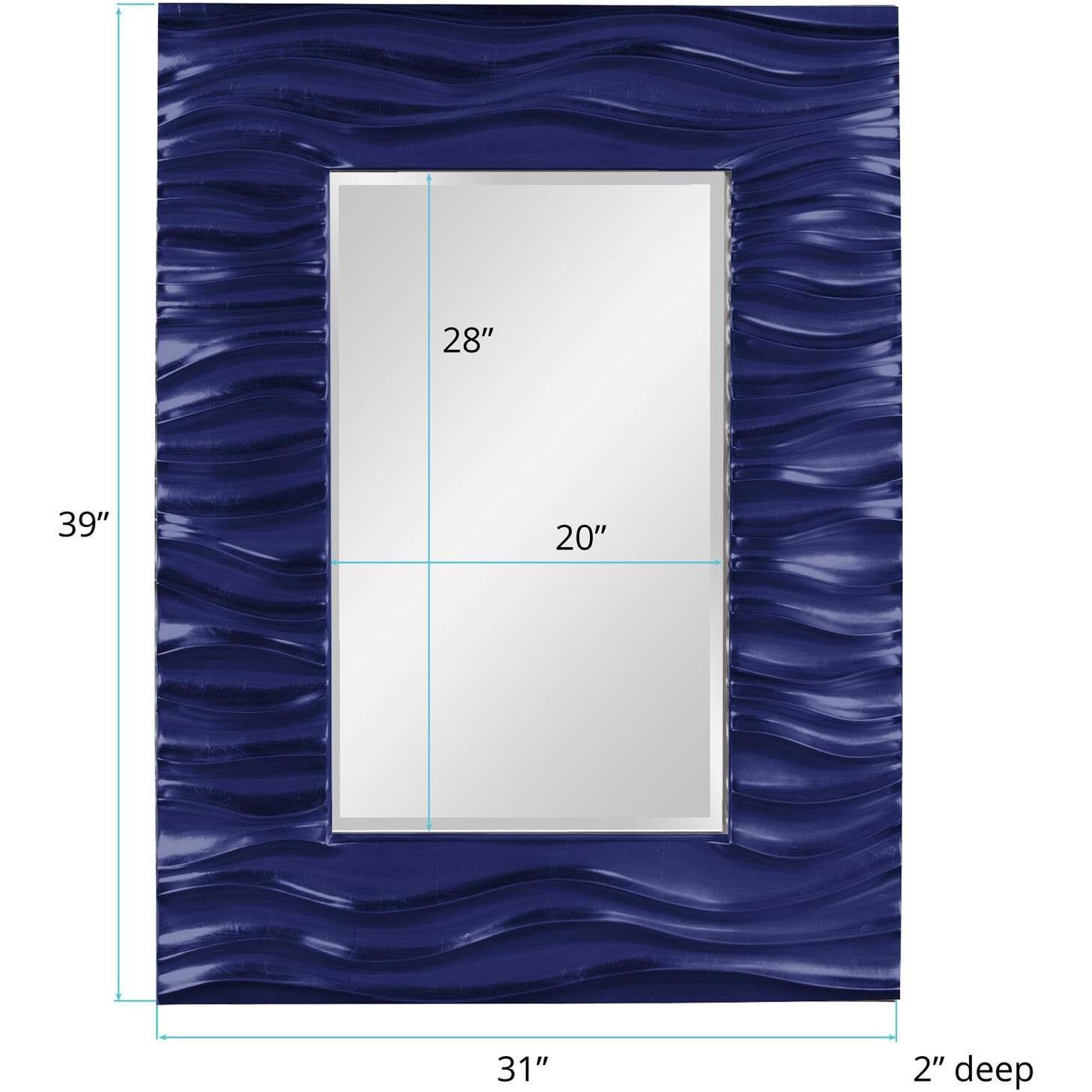 Zenith 39 X 31 inch Navy Mirror